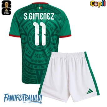 Mexic Santiago Gimenez #11 Echipament de Fotbal Replică Mondial 2026 Copii Acasa (+ Șorturi)